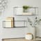 Black Metal Modern Wall Shelf, Set of 2 24", 23"